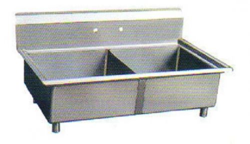 Stainless Steel 41&#034; X 30&#034; (2) Two Compartment Sink