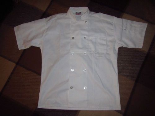 Uncommon Threads White Chef Coat Short Sleeve Size Small