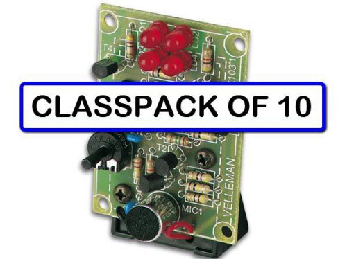 (CLASSPACK OF 10) VELLEMAN MK103 SOUND-TO-LIGHT UNIT KIT