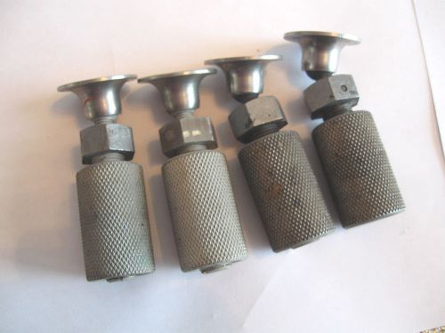 SET OF 4  SMALL MACHINIST OR DIE MAKER LEVELING LEGS JACKS SET UP TOOL