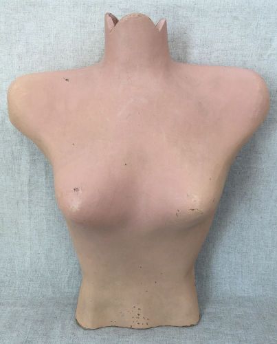ANTIQUE PAPER MACHE TORSO WOMAN MANNEQUIN DRESS FORM STORE DISPLAY FRENCH STYLE