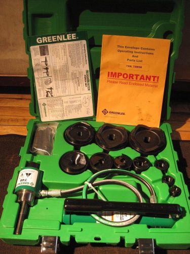 Greenlee Hydraulic Knockout SlugSplitter Set 1/2&#034;-4&#034; 7310 NEVER USED
