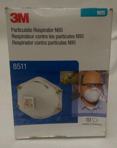 3M 8511 Particulate N95 Respirator with Valve  10-Pack Ships Same Day!