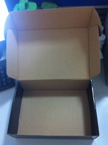 60 Black Branded Corrugated Boxes - 11&#034; x 8&#034; x 4&#034; 350GSM