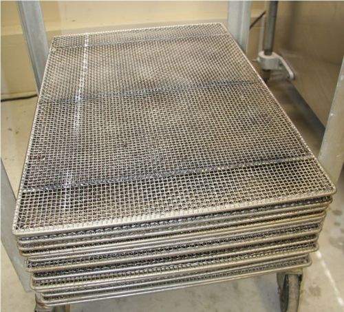 Stainless Steel Donut Frying Screens 17&#034; x 25&#034; - Used - Lot of 26