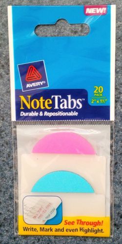 Avery Note Tabs, Neon Pink and Blue , 2 x 1.5 Inches (16305), 20 Tabs Total