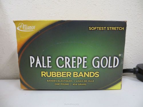 Alliance Pale Crepe Gold Size 3 1/2&#034;x1/8&#034; &amp; 7&#034; x 1/8&#034; Premium Rubber Band