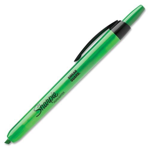 Sharpie Accent Retractable Highlighter - Fluorescent Green Ink - 1 Ea - SAN28026