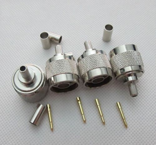 2PCS N Crimp Plug Male RF Coaxial Connector Crimp for RG142 RG58 cables