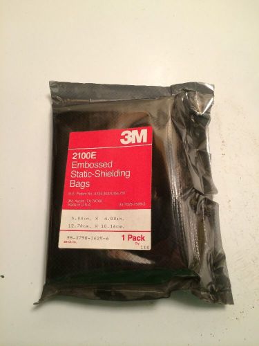 3M 2100E 5&#034; X 4&#034; EMBOSSED STATIC SHIELDING BAGS 100 BAG PACK FREE SHIPPING