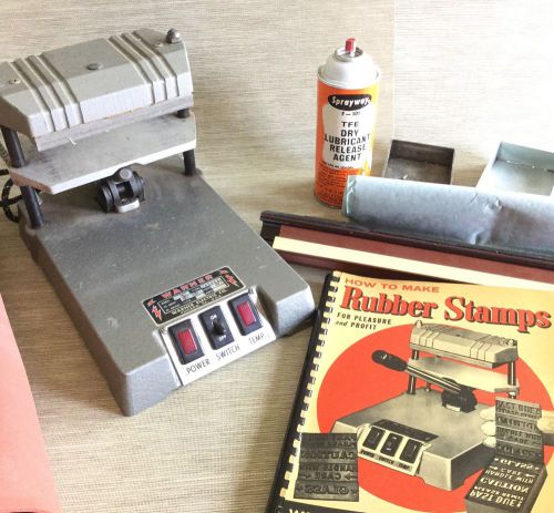 Rubber stamp making press kit with supplies, instructions, extras warner # 46  for sale
