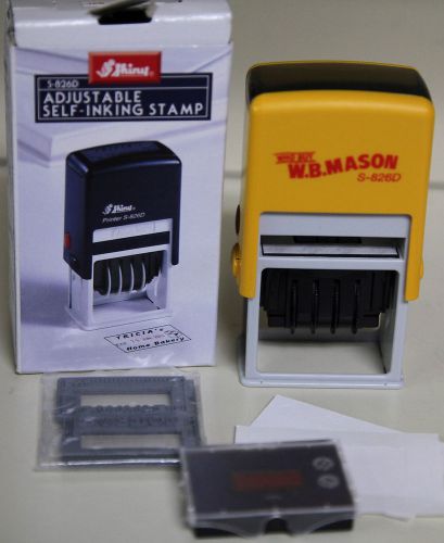 Shiny S-826D Adjustable Self-Inking Stamp made for WB Mason