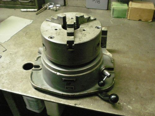 8&#034; 3-jaw chuck indexing head - super spacer 24 divisions -  made in west germany for sale