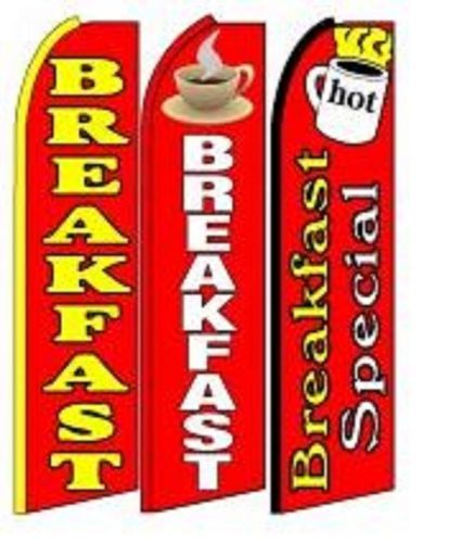 Breakefast, Breakfast Special King Size  Swooper Flag pk of 3 Combo