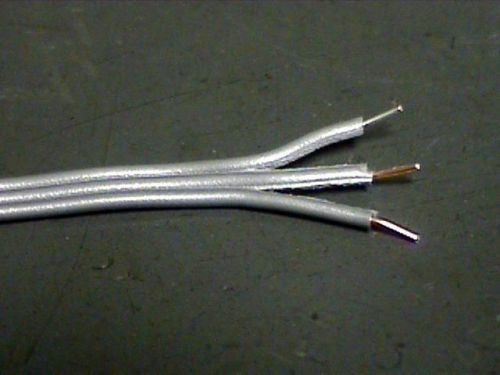 25&#039; belden 8701 3 conductor solid 22awg parallel &#034;zip&#034; cord, pvc jacket, gray for sale