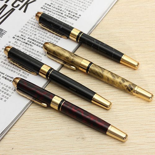 Jinhao250 Frosted Black And Golden M Nib Fountain Pen For Gifts Decocration