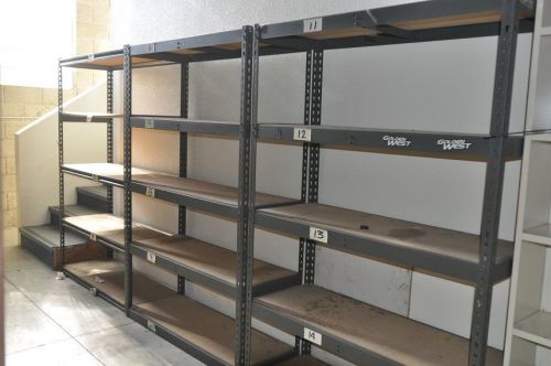 Storage shelves standards faceouts grid panels racks shelf w/ cotterman ladder for sale