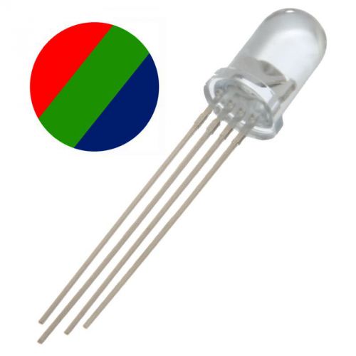 LED RGB 50-Pack Diffused Common Anode 5mm Round Red/Green/Blue 50x (50pcs)