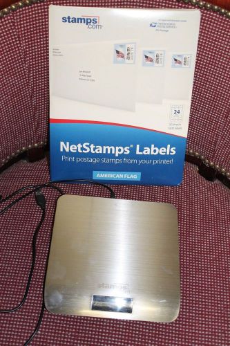 STAMPS.COM AMERICAN FLAG NETSTAMPS LABELS AND MODEL 550 USB SCALE