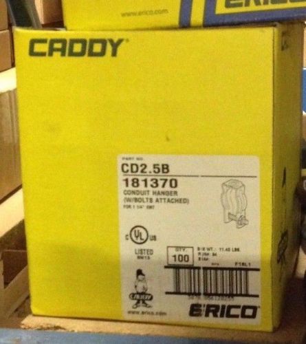 100 - erico caddy conduit clamp cd2.5b 1 1/4&#034; emt bolt nut hanger - new for sale