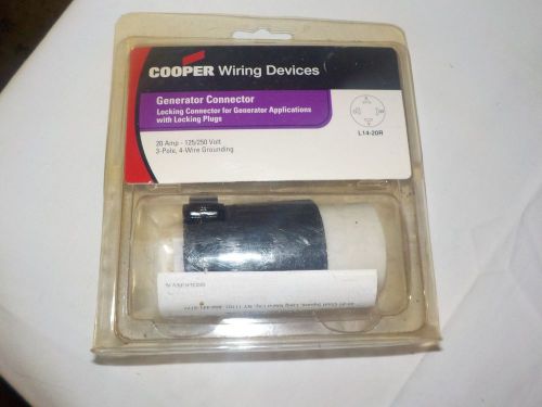 Cooper wiring device generator connector 20 amp 3 pole 4 wire grnd. 125/250 v for sale