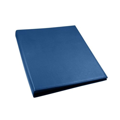 LUCRIN - A4 small ring file. - Smooth Cow Leather - Royal Blue