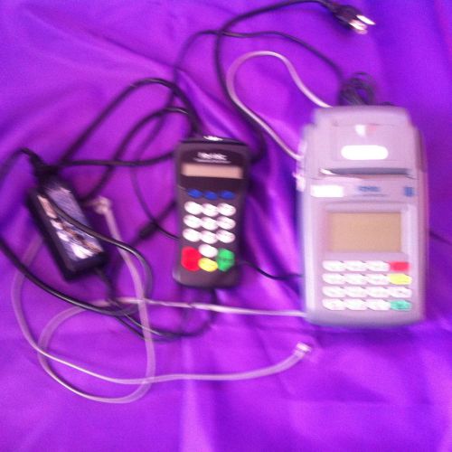 Fd100 credit card machine and fd-10c key pad with power supply for sale