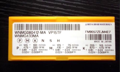 NEW in box MITSUBISHI WNMG080412-MA VP15TF WNMG433MA  Carbide Inserts 10PCS/Box