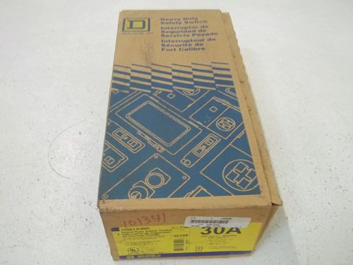 SQUARE D H361AWK HEAVY DUTY SAFETY SWITCH 30A *NEW IN A BOX*