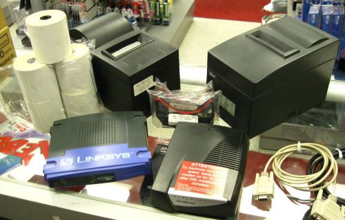 Star sp500 receipt printers linksys router modem ink cartridges paper rolls for sale