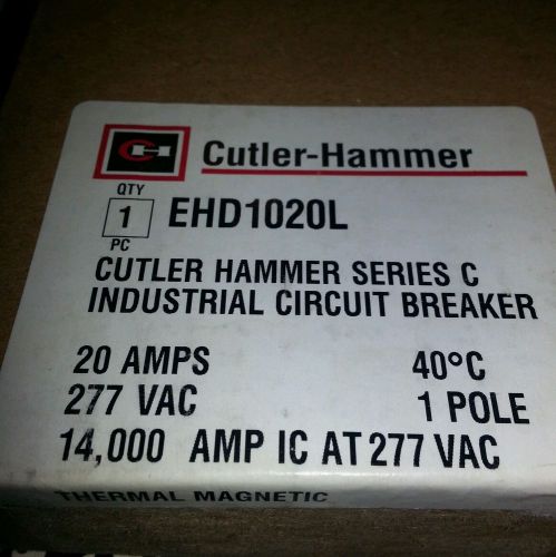 NEW CUTTLER HAMMER  EHD1020L  1P 20A NIB