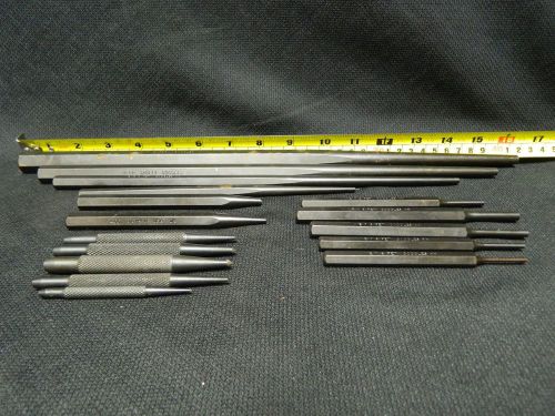 Mayhew 16 Pc. Pin Punch Solid Punches Gnurled Punch