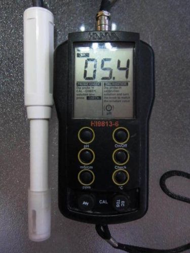 HANNA Instruments HI9813-6N PORTABLE pH/EC/TDS/Temp W/ CAL-CHECK