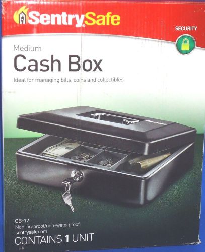 Sentry Safe Cash Box w/ Removable Insert 11.75x9 Size w/ 2 Keys C022
