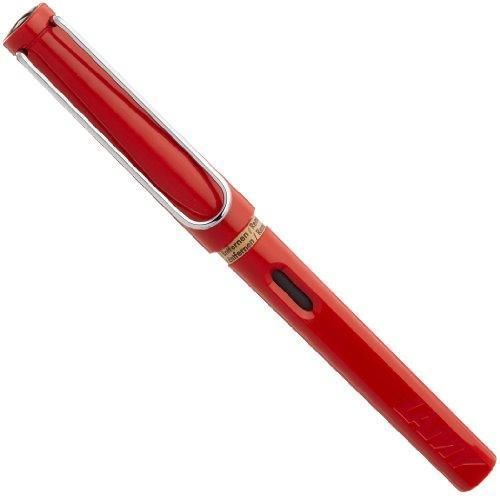 LAMY Safari Fountain Pen, Red, Extra Fine Nib (L16EF)