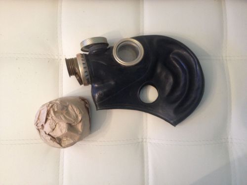 Russian gas mask gp-5m. full rubber black mask, with open ears for sale
