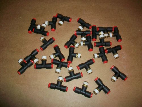 27pc smc male branch tee 3/16 tube od 1/8 thread   new for sale