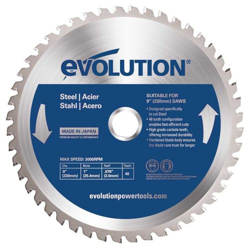 Evolution power tools 10bladest steel cutting saw blade, 10-inch x 52-tooth, new for sale