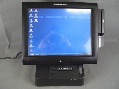 Pioneer pos stealthtouch s-line 15&#034; m5 monitor with card reader and printer for sale