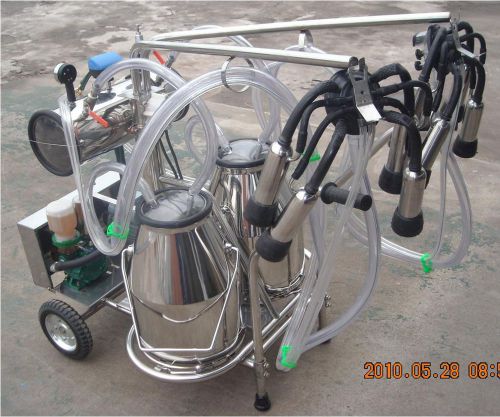 Portable vaccuum pump milking machine for cows - double tank - factory direct - for sale
