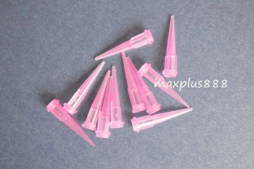 200pcs TT Blunt dispensing needles plastic tapered tips 20Gauge  Pink