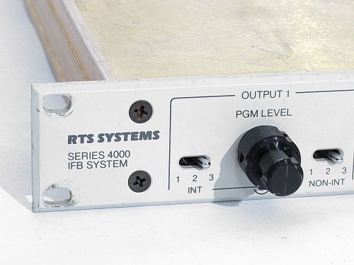 RTS Systems, model 4010, series 4000, IFB system