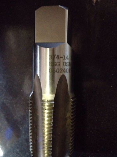 Straight shank 3/4&#034; -14 nps threading pipe tap thread cutting tool usa hsg hss for sale
