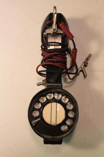 Vtg beco linemans rotary dial telephone test butt set for sale