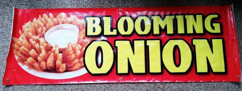 BLOOMING ONION FLOWERING ONION CONCESSION BANNER SIGN 6&#039;X2&#039; 72&#034;X24&#034; MONEY MAKER!