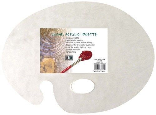 Art Advantage 11-Inch by 15-Inch Clear Acrylic Palette