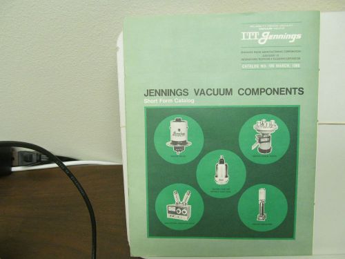 JENNINGS VINTAGE SHORT CATALOG OF VACUUM COMPONENTS, #100, MARCH 1966, 8 PAGES