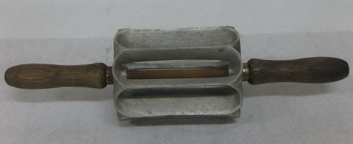 Antique vtg eclair dough cutter/rolling pin-1 1/2&#034; x 5&#034;-bakery tool for sale