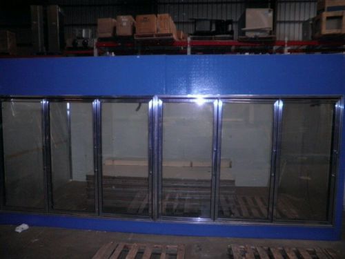 Used 6 door walk in display cooler with new refrigeration for sale