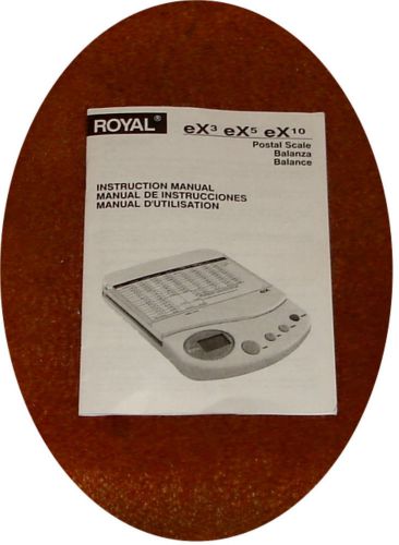 Royal -  3-pound digital postal / kitchen scale #ex3 - instruction booklet for sale